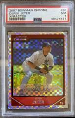 Derek Jeter [Xfractor] #90 Baseball Cards 2007 Bowman Chrome Prices