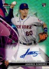 Andres Gimenez [Green Wave Refractor] #FA-AG Baseball Cards 2021 Topps Finest Autographs Prices