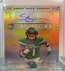 Ahmad 'Sauce' Gardner [Purple] #RE-AG Football Cards 2022 Panini Illusions Rookie Endorsements Autographs Prices