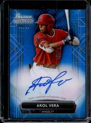 Arol Vera [Blue] #PA-AV Baseball Cards 2022 Bowman Sterling Prospect Autographs Prices