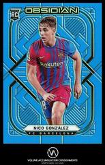 Nico Gonzalez [Electric Etch Neon Blue Flood] Soccer Cards 2021 Panini Obsidian Prices