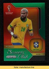 Neymar Jr [Green] #1 Soccer Cards 2022 Panini Prizm World Cup Scorers Club Prices