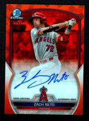 Zach Neto [Orange] #BSPA-ZN Baseball Cards 2023 Bowman Chrome Sapphire Autographs Prices