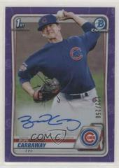 Burl Carraway [Purple Refractor] Baseball Cards 2020 Bowman Draft Picks Chrome Autographs Prices