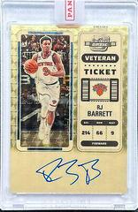 RJ Barrett [Gold] #CA-RJB Basketball Cards 2022 Panini Contenders Autographs Prices