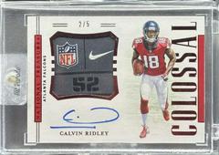 Calvin Ridley [Laundry Tag] Football Cards 2018 National Treasures Rookie Colossal Signatures Prices