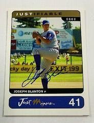 Joseph Blanton #41 Baseball Cards 2002 Justifiable Autographs Prices