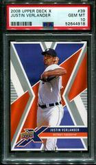 Justin Verlander #39 Baseball Cards 2008 Upper Deck X Prices