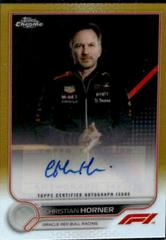 Christian Horner [Gold] #CAC-CH Racing Cards 2022 Topps Chrome Formula 1 Autographs Prices