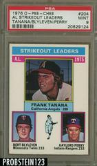 AL Strikeout Leaders [Tanana, Blyleven, Perry] #204 Baseball Cards 1976 O Pee Chee Prices