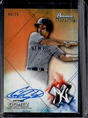 Antonio Gomez [Orange Refractor] #BSPA-AG Baseball Cards 2021 Bowman Sterling Prospect Autographs Prices