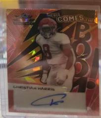 Christian Harris [Crystal Orange ] #HB-CH1 Football Cards 2022 Leaf Valiant Autographs Here Comes the Boom Prices
