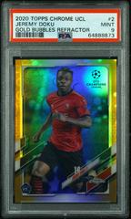 Jeremy Doku [Gold Bubbles] Soccer Cards 2020 Topps Chrome UEFA Champions League Prices
