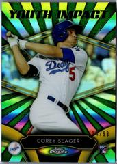 Corey Seager [Green Refractor] Baseball Cards 2016 Topps Chrome Youth Impact Prices