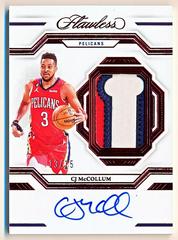 CJ McCollum [Ruby Horizontal Patch Auto] #21 Basketball Cards 2022 Panini Flawless Patch Autograph Prices