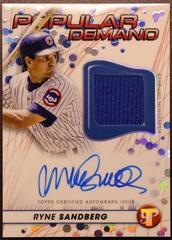 Ryne Sandberg #DPAR-RS Baseball Cards 2023 Topps Pristine Popular Demand Autograph Relic Prices