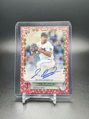 Jhoan Duran [Red Metallic] #WHA-JD Baseball Cards 2022 Topps Holiday Autographs Prices