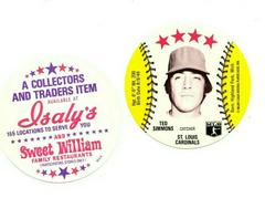 Ted Simmons Baseball Cards 1976 Isaly's Sweet William Disc Prices