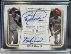 Barry Larkin, Eric Davis #DAC-LDA Baseball Cards 2023 Topps Definitive Dual Autograph Collection Prices