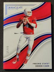 Derek Carr [Blue] #13 Football Cards 2023 Panini Immaculate Collection Collegiate Prices