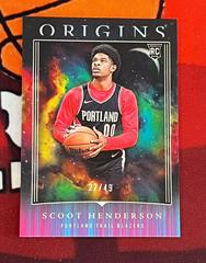 Scoot Henderson [Neon Stripe] #17 Basketball Cards 2023 Panini Origins Prices
