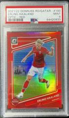 Erling Haaland [Optic Red] Soccer Cards 2021 Panini Donruss Road to Qatar Prices