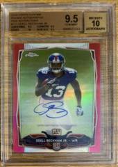Odell Beckham Jr. [Facing Forward Autograph Pink Refractor] #117 Football Cards 2014 Topps Chrome Prices