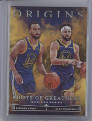 Klay Thompson, Stephen Curry [Gold] #1 Basketball Cards 2022 Panini Origins Roots Of Greatness Prices
