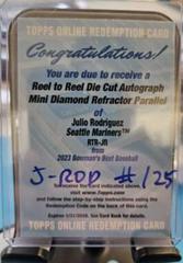 Julio Rodriguez Baseball Cards 2023 Bowman's Best Reel to Die Cut Autographs Prices