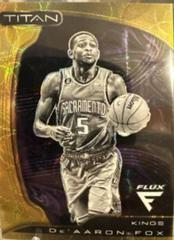 De'Aaron Fox [Gold Scope] #5 Basketball Cards 2022 Panini Flux Titan Prices
