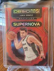 Luka Doncic [Red Flood] #7 Basketball Cards 2021 Panini Obsidian Supernova Prices