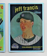 Jeff Francis [Refractor] #C82 Baseball Cards 2008 Topps Heritage Chrome Prices