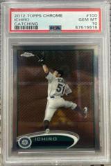 Ichiro [Catching Refractor] #100 Baseball Cards 2012 Topps Chrome Prices