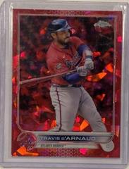 Travis d'Arnaud [Red] #4 Baseball Cards 2022 Topps Chrome Sapphire Prices