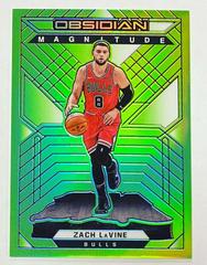 Zach LaVine [Green Flood] Basketball Cards 2021 Panini Obsidian Magnitude Prices