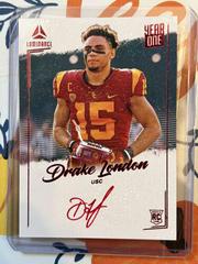 Drake London [Red] Football Cards 2022 Panini Luminance Year One Signatures Variations Prices