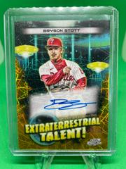 Bryson Stott [Gold Interstellar] #ETA-BS Baseball Cards 2023 Topps Cosmic Chrome Extraterrestrial Talent Autographs Prices