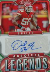Derrick Johnson [Green] Football Cards 2022 Panini Absolute Legends Signatures Prices