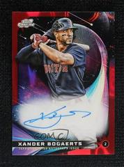 Xander Bogaerts [Red Flare] Baseball Cards 2022 Topps Cosmic Chrome Star Gaze Autographs Prices