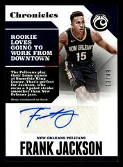 Frank Jackson [Purple] #CA-FJK Basketball Cards 2017 Panini Chronicles Autographs Prices