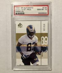 Francis St. Paul [Gold] Football Cards 2001 SP Authentic Prices