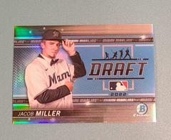 Jacob Miller [Refractor] Baseball Cards 2022 Bowman Draft Night Prices