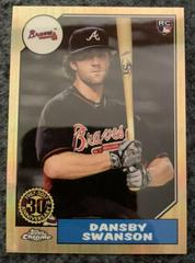 Dansby Swanson [Orange Refractor] Baseball Cards 2017 Topps Chrome 1987 Prices