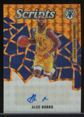 Alec Burks [Orange] Basketball Cards 2019 Panini Mosaic Scripts Prices