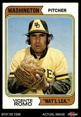 Vicente Romo [Washington] #197 Baseball Cards 1974 Topps Prices