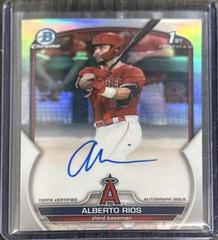 Alberto Rios [Refractor] #CDA-AR Baseball Cards 2023 Bowman Draft Chrome Prospect Autographs Prices