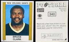 Bruce Clark #340 Football Cards 1988 Panini Sticker Prices