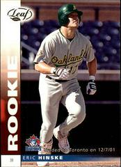 Eric Hinske #160 Baseball Cards 2002 Leaf Prices