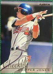 Chipper Jones #3 Baseball Cards 1996 Fleer Checklists Prices