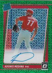 Adonis Medina [Green Mojo] #RRS-AM Baseball Cards 2021 Panini Donruss Optic Rated Rookie Signatures Prices